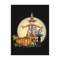 SCARECROW, JACK & CAT by SHARON SHARPE postcards