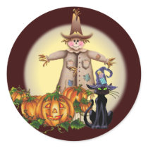 SCARECROW, JACK & CAT by SHARON SHARPE stickers