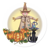 SCARECROW, JACK & CAT by SHARON SHARPE stickers