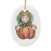Scarecrow Pumpkin Ornament