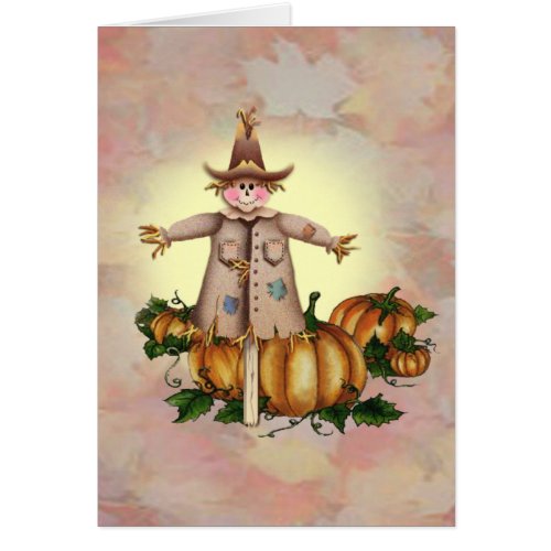 SCARECROW & PUMPKIN PATCH by SHARON SHARPE card