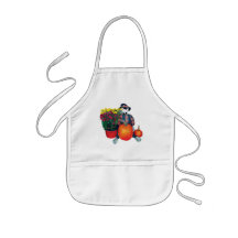 Scarecrow, Pumpkins and Mums Aprons