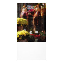 Scarecrows and Mums Photo Card