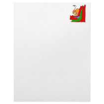 Scared Alien going down a hill Letterhead