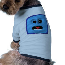 Scared blue square smiley pet clothing by SmileyFaceStore Scared blue square smiley pet clothing