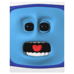Scared blue square smiley flyers
