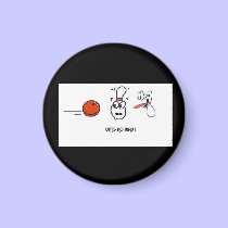 Scared Bowling Pin Magnet