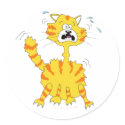 Scared Cartoon Cat Funny sticker