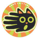 Scared Cat Round Stickers