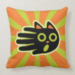 Scared Cat Throw Pillow