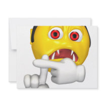 scared dracula smiley invitations by SmileyFaceStore scared dracula smiley invitations