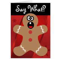 Scared Gingerbread Men the Best Christmas Guests Greeting Cards