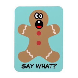 Scared Gingerbread Men the Best Christmas Guests Rectangle Magnet