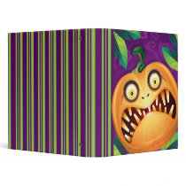 Scared Jack O Lantern Pumpkin Notebook binders