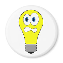 Scared Light Bulb magnets by hmaprk Scared Light Bulb magnets