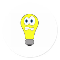 Scared Light Bulb stickers