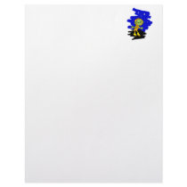Scared little alien in space suit customized letterhead