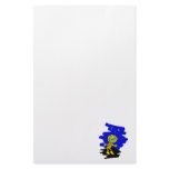 Scared little alien in space suit customized stationery