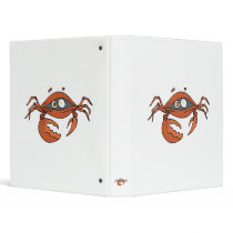 scared little crab 3 ring binder