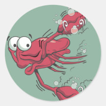 Scared Lobster Sticker