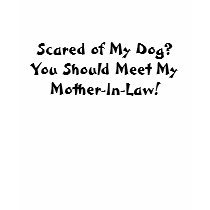 Scared of My Dog?You Should Meet My Mother-In-Law! t-shirts