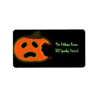 Scared Pumpkin Address Labels