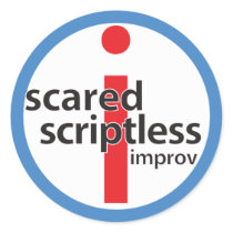 Scared Scriptless Round Logo Stamp Sticker by ScaredScriptless Scared Scriptless Round Logo Stamp Sticker