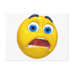 scared smiley post card