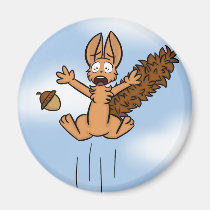 Scared Squirrel Magnet magnets