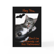 Scaredy Cat Halloween card