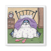 Scaredy Cats - Cat Magnet by LisaMarieArt Scaredy Cats - Cat Magnet