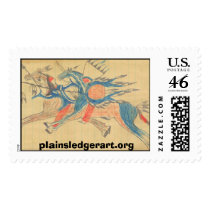 Scares the Enemy: Chasing Pawnee Warrior postage