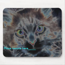 scarey cat, Place mouce here_____ Mouse Mat