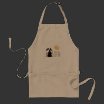 Scarey witch before coffee apron aprons