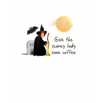 Scarey witch before coffee ladies shirt by ChiaPetRescue Scarey witch before coffee ladies shirt