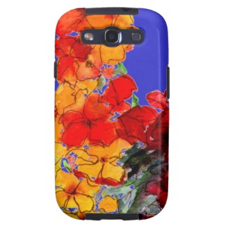 Scarlet and Orange Flowers Samsung Galaxy S3 Case