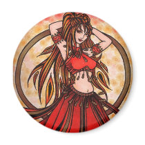 Scarlet Belly Dancer Magnet