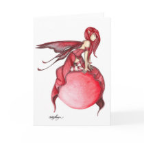 Scarlet Bubble Fairy Greeting Card