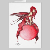 Scarlet Bubble Fairy Greeting Card cards
