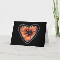 Scarlet Heart Valentine Love Romance Card