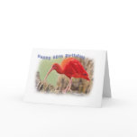 Scarlet Ibis Bird 60th Birthday Card