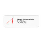 Scarlet Letter "A" Address Labels labels