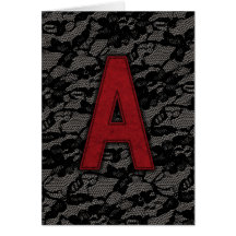 Scarlet Letter A Card