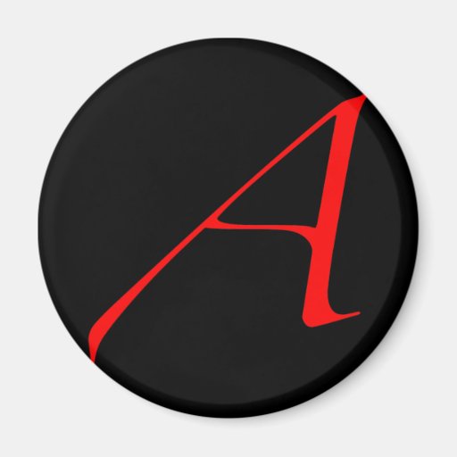 Scarlet letter A (for Atheist) Magnets