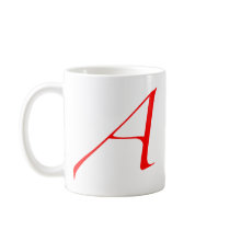 Scarlet letter A (for Atheist) Coffee Mugs