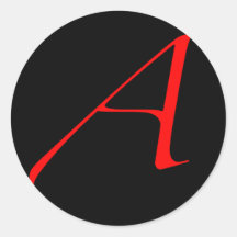 Scarlet letter A (for Atheist) Sticker