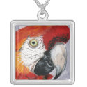 Scarlet Macaw | Bird Art Pendant