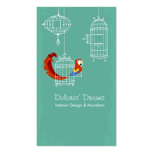 Scarlet Macaw Business Card Template (front side)