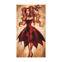 Scarlet Masquerade Gallery Wrapped Canvas