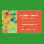 Scarlet, Orange, Green, Royal Blue Business Card business cards